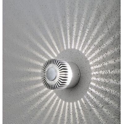 Konstsmide Monza LED - Außenwandleuchte, Rund, Aluminium Konstsmide Monza LED - Außenwandleuchte, Rund, Aluminium