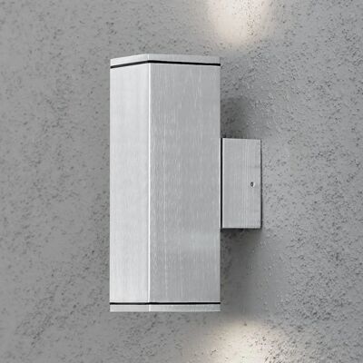 Konstsmide Monza Außenwandlampe - Modern Aluminium, Doppelauf- und Ablicht, IP44 Konstsmide Monza Außenwandlampe - Modern Aluminium, Doppelauf- und Ablicht, IP44