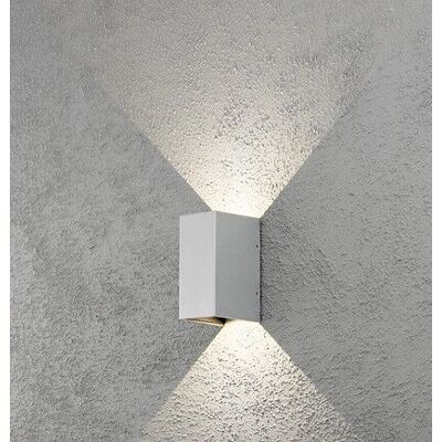 Applique Murale LED Cremona Grise - Extérieur Moderne Up Down 2x3W - Publicité Applique Murale LED Cremona Grise - Extérieur Moderne Up Down 2x3W - Publicité