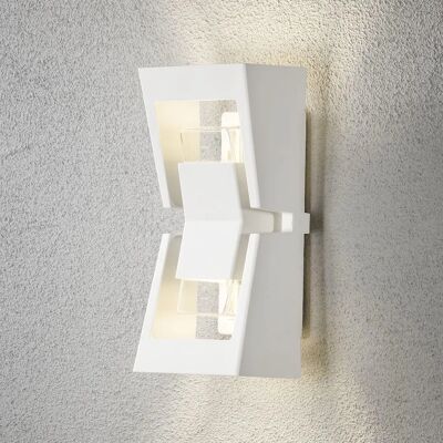 Konstsmide 7971-250 Potenza Wandleuchte - Moderne Außenleuchte in Weiß Konstsmide 7971-250 Potenza Wandleuchte - Moderne Außenleuchte in Weiß