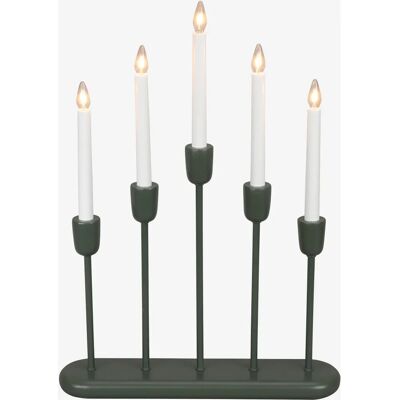 Konstsmide LED lysestage - Grøn - 53,5cm - Træ/Metal Konstsmide LED lysestage - Grøn - 53,5cm - Træ/Metal