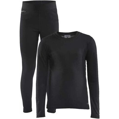 Craft Core Warm Baselayer Set JR - Czarny - Unisex zimowe ubranie sportowe Craft Core Warm Baselayer Set JR - Czarny - Unisex zimowe ubranie sportowe