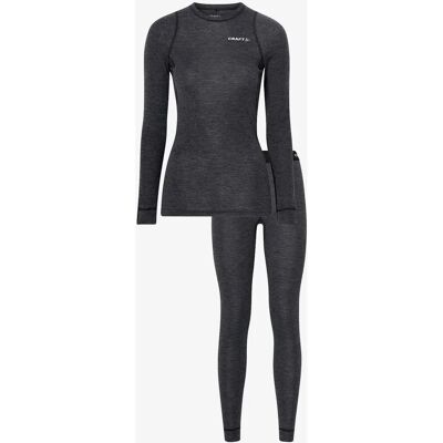 Craft Schwarzes Merino-Woll Thermo-Outfit für Damen - XXL Craft Schwarzes Merino-Woll Thermo-Outfit für Damen - XXL
