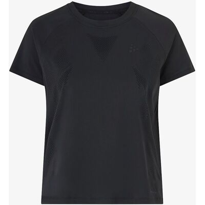 Craft - Adv Tone Perforated Tee W - Svart 42 Dam Craft - Adv Tone Perforated Tee W - Svart 42 Dam
