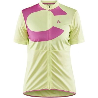 Craft Endur Logo Gelber Fahrradtrikot - Feuchtigkeitsableitend, Vollreißverschluss Craft Endur Logo Gelber Fahrradtrikot - Feuchtigkeitsableitend, Vollreißverschluss
