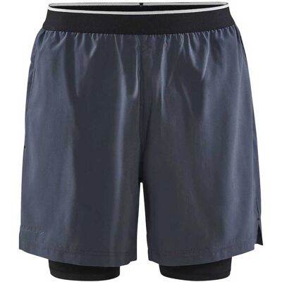 Craft Pantalones Cortos Hombre Gris 2-en-1 - Pantalones cortos deportivos Craft Pantalones Cortos Hombre Gris 2-en-1 - Pantalones cortos deportivos