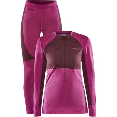 Craft - Conjunto de ropa interior térmica Mujer - Rosa - L Craft - Conjunto de ropa interior térmica Mujer - Rosa - L