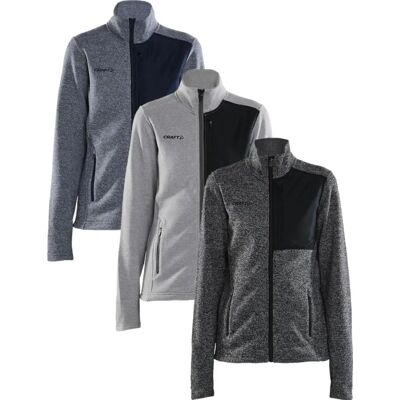 Chaqueta de forro polar pesada de Craft Modelo 1912219 Gris Melange/Negro Mujer Chaqueta de forro polar pesada de Craft Modelo 1912219 Gris Melange/Negro Mujer