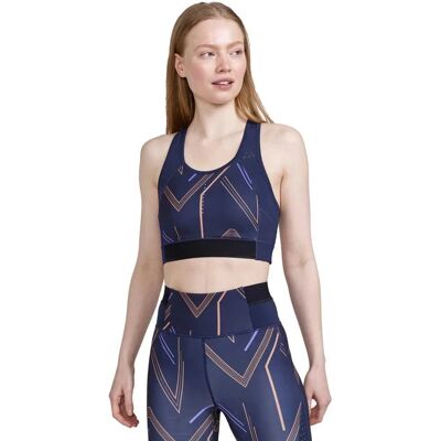 Haut de sport bleu foncé Craft avec soutien - Publicité Haut de sport bleu foncé Craft avec soutien - Publicité