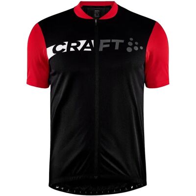 Craft Heren T-Shirt LOGO Endur Jersey M - Zwart, Felrood Craft Heren T-Shirt LOGO Endur Jersey M - Zwart, Felrood