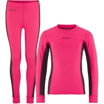 Craft Core Dry Baselayer Set - Růžová - Dlouhý rukáv a dlouhé kalhoty - Baselayer Set Craft Core Dry Baselayer Set - Růžová - Dlouhý rukáv a dlouhé kalhoty - Baselayer Set
