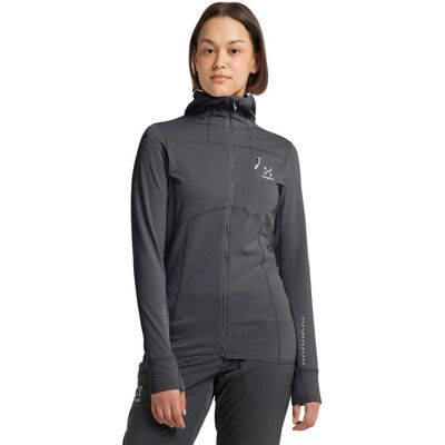 Haglofs L.I.M. Mid Comp Hooded Women's Jacket - Gris - Chaqueta Haglofs L.I.M. Mid Comp Hooded Women's Jacket - Gris - Chaqueta