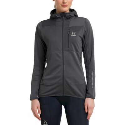 Haglöfs L.I.M Kvinde Mid fast Hættetrøje Magnetit - Fleece Haglöfs L.I.M Kvinde Mid fast Hættetrøje Magnetit - Fleece