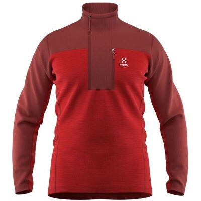 Haglöfs Roc Flash Mid Half-Zip Piros - Középső Réteg Haglöfs Roc Flash Mid Half-Zip Piros - Középső Réteg