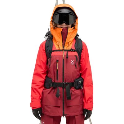 Haglöfs Vassi GTX Pro Damejakke Carmine Red/Bright Red - Skijakke til offpist Haglöfs Vassi GTX Pro Damejakke Carmine Red/Bright Red - Skijakke til offpist