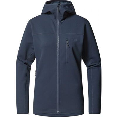Haglöfs Rosson Mid Hood Dame - Fleece med hette i Tarn Blue Haglöfs Rosson Mid Hood Dame - Fleece med hette i Tarn Blue