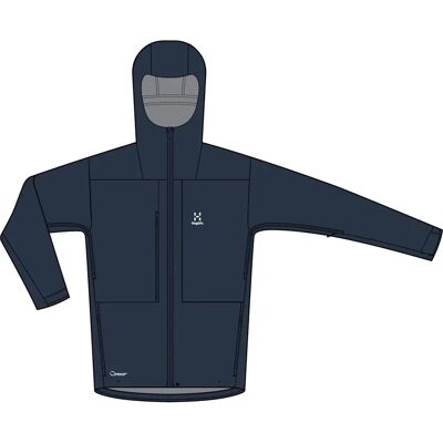 Haglöfs Front Proof Herren Tarn Blue XXL - Winddichte Regenjacke Haglöfs Front Proof Herren Tarn Blue XXL - Winddichte Regenjacke