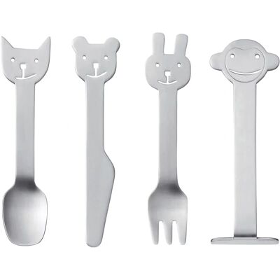 Gense Animal Friends Bestikk 4 deler - Barnebestikk Gense Animal Friends Bestikk 4 deler - Barnebestikk