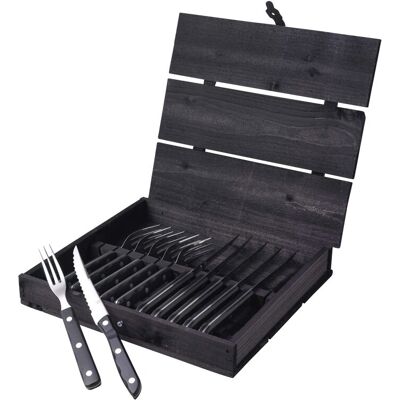 Gense Old Farmer Black Rustfritt Stål Bestikk - 12 deler Gense Old Farmer Black Rustfritt Stål Bestikk - 12 deler