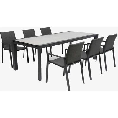 Hillerstorp Borgdala Stapelstuhl Grau Aluminium Textilene - Für Innen & Außen Hillerstorp Borgdala Stapelstuhl Grau Aluminium Textilene - Für Innen & Außen