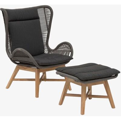 Hillerstorp Himmelsnäs Lounge Stol - Teak og Olefin, Sunproof Pude Hillerstorp Himmelsnäs Lounge Stol - Teak og Olefin, Sunproof Pude