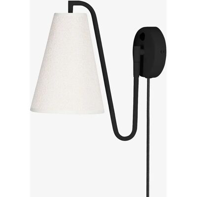 Globen Lighting Lou Bouclé Væglampe - Stilfuld Hvid Globen Lighting Lou Bouclé Væglampe - Stilfuld Hvid