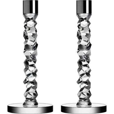 Orrefors Carat Rustfrit Stål Lysestager 2-pack Orrefors Carat Rustfrit Stål Lysestager 2-pack