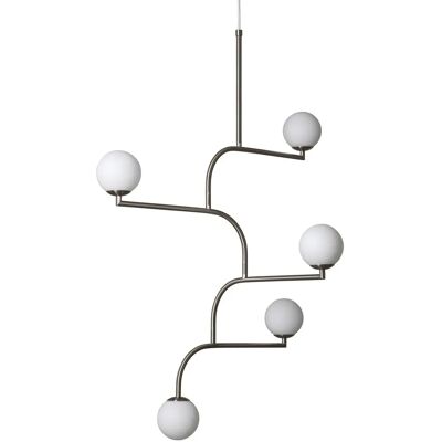 Suspension Pholc Mobil 100 - Nickel/Opal - Design Scandinave - Publicité Suspension Pholc Mobil 100 - Nickel/Opal - Design Scandinave - Publicité