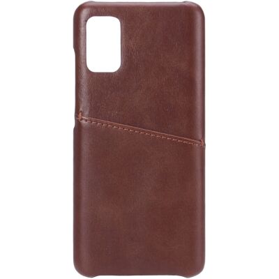 Onsala Braune Samsung Galaxy A41 Hülle mit Kartenfach - Mobilcover Onsala Braune Samsung Galaxy A41 Hülle mit Kartenfach - Mobilcover