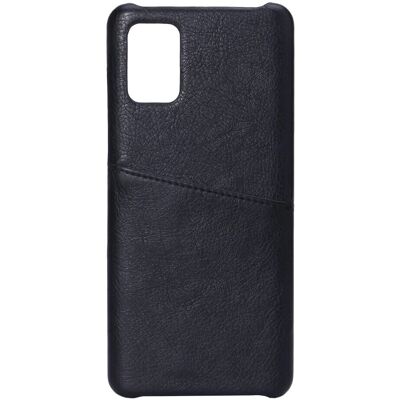 Coque noire Onsala pour Samsung Galaxy A71 - Fin et en cuir vegan - Publicité Coque noire Onsala pour Samsung Galaxy A71 - Fin et en cuir vegan - Publicité