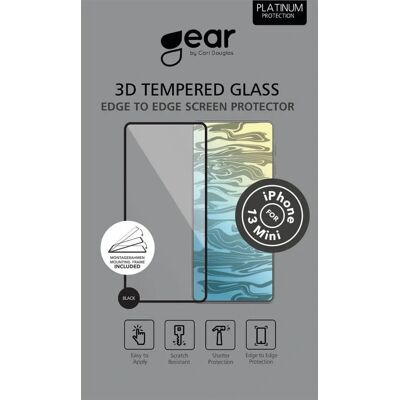 Gear iPhone 13 Mini Musta 3D Kokonaiskansi Karkaistu Lasinen Näytönsuoja Gear iPhone 13 Mini Musta 3D Kokonaiskansi Karkaistu Lasinen Näytönsuoja