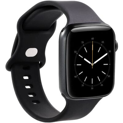 Gear Apple Watch Silikonkordel - Schwarz - 42/44/45mm - Armband Gear Apple Watch Silikonkordel - Schwarz - 42/44/45mm - Armband