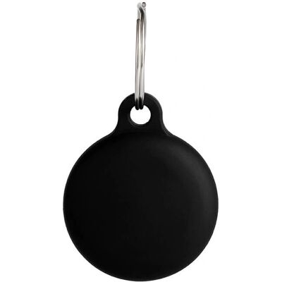 Support AirTag en silicone noir avec porte-clés ONSALA - Publicité Support AirTag en silicone noir avec porte-clés ONSALA - Publicité