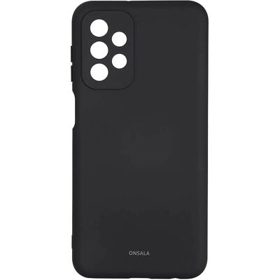 Coque en silicone noir Onsala Galaxy A23 5G - Publicité Coque en silicone noir Onsala Galaxy A23 5G - Publicité