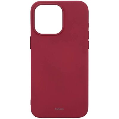 Coque en silicone Deep Red pour iPhone 15 Pro Max - Étui - Publicité Coque en silicone Deep Red pour iPhone 15 Pro Max - Étui - Publicité