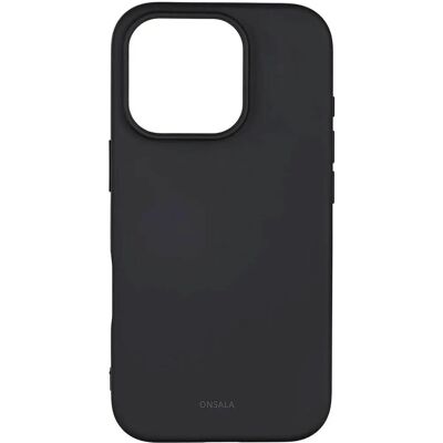 Coque MagSafe recyclée Onsala pour iPhone 16 Pro Noir - Publicité Coque MagSafe recyclée Onsala pour iPhone 16 Pro Noir - Publicité