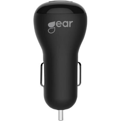 Chargeur voiture Gear 665007 - USB, 12-24V, Noir - Publicité Chargeur voiture Gear 665007 - USB, 12-24V, Noir - Publicité