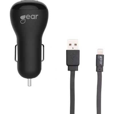Chargeur Mobile Gear 665011 - Auto Detect, 2x USB, 12V - Publicité Chargeur Mobile Gear 665011 - Auto Detect, 2x USB, 12V - Publicité