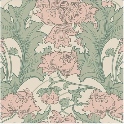 Boråstapeter Siri Unisex Rosa Art Nouveau Tapet - 4539 Boråstapeter Siri Unisex Rosa Art Nouveau Tapet - 4539