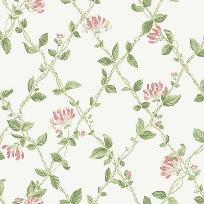 Boråstapeter Honeysuckle Papel Pintado - Blanco - Floral, No tejido, Fácil de aplicar Boråstapeter Honeysuckle Papel Pintado - Blanco - Floral, No tejido, Fácil de aplicar