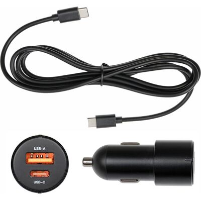 Brodit - 945031 - Schwarz - USB-A USB-C KFZ-Ladegerät Brodit - 945031 - Schwarz - USB-A USB-C KFZ-Ladegerät