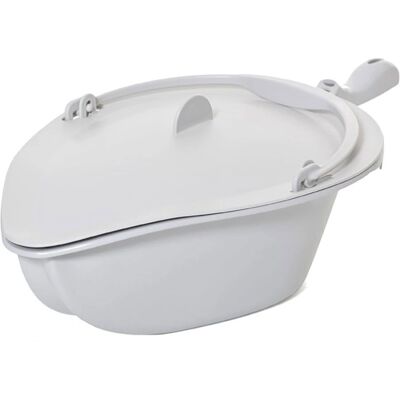 Asiento de inodoro Ayudas Dinámicas con Tapa, Asa y Guías - Gris Asiento de inodoro Ayudas Dinámicas con Tapa, Asa y Guías - Gris