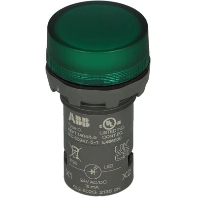 ABB CL2-502G Grønn LED-signal lampe - Signal Lamp ABB CL2-502G Grønn LED-signal lampe - Signal Lamp