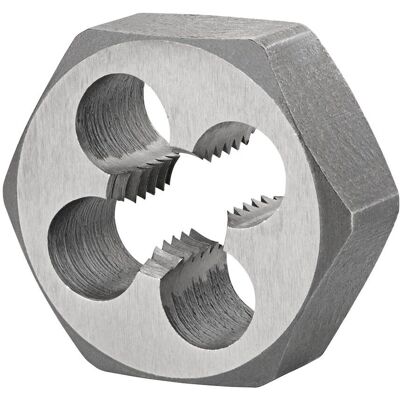 Dormer M10x1.5mm Sechskant-Schneideisen - Stahl, Blank, DIN 382 Dormer M10x1.5mm Sechskant-Schneideisen - Stahl, Blank, DIN 382