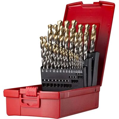 Dormer A095 Bohrer-Set - 29-tlg HSS-Tin Spiralbohrer Dormer A095 Bohrer-Set - 29-tlg HSS-Tin Spiralbohrer