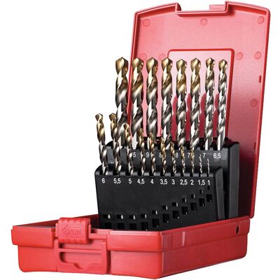Dormer A095201 TiN Coated Drill Set - 19 Pieces - Drills 1-10mm Dormer A095201 TiN Coated Drill Set - 19 Pieces - Drills 1-10mm