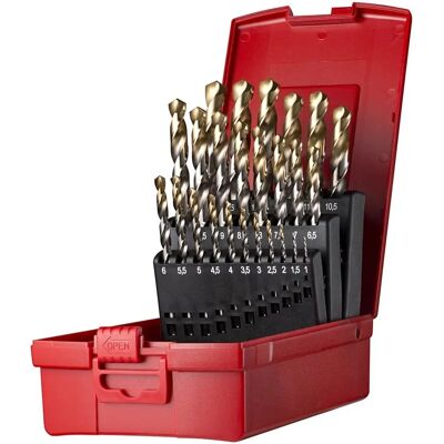 Dormer Dormer A095204 Set 204 HSS TiN Coated Drill Set - 25pcs, 1-13mm Dormer Dormer A095204 Set 204 HSS TiN Coated Drill Set - 25pcs, 1-13mm