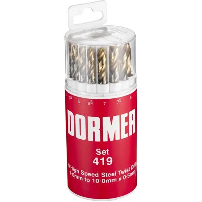 Dormer A094 Bohrersatz - TiN-beschichtet - 19 Stück Dormer A094 Bohrersatz - TiN-beschichtet - 19 Stück