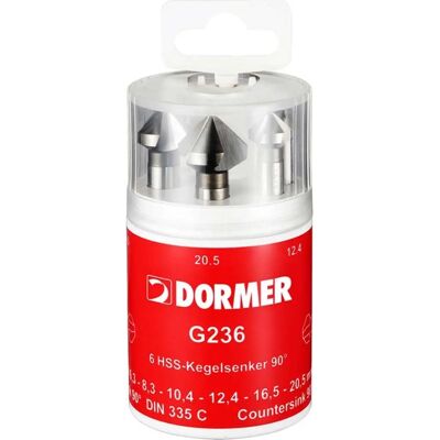 Dormer - Kegelsenker-Set DIN 335 C 90° Nr. 4 - 6 stk - 6,3-20,5mm Dormer - Kegelsenker-Set DIN 335 C 90° Nr. 4 - 6 stk - 6,3-20,5mm