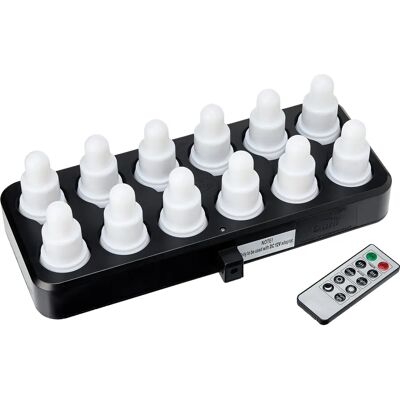 Ensemble de lumières LED Duni - 12 LED, 12h, Télécommande, Rechargeable - Publicité Ensemble de lumières LED Duni - 12 LED, 12h, Télécommande, Rechargeable - Publicité